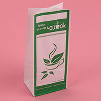 Бумажный пакет с печатью для чая